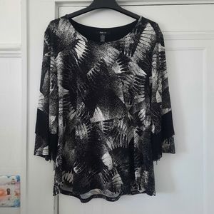 Style & Co Black Fringe Top